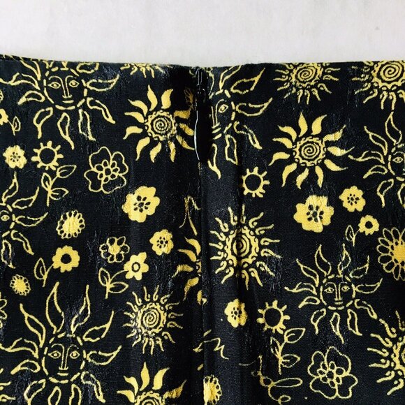 SANDRO WOMENS NOIR GRIS CERISE FLORAL-PRINT WOVEN MINI SKIRT SMALL BLACK - Picture 8 of 11